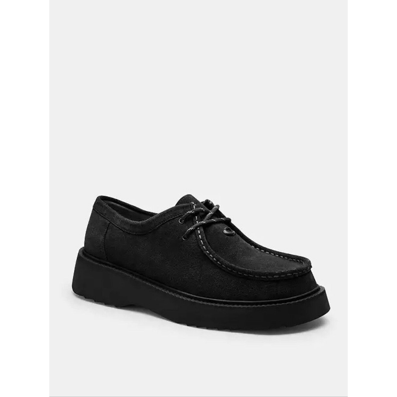 Coach Men's Suede Chukka Boots In Black, Size 11